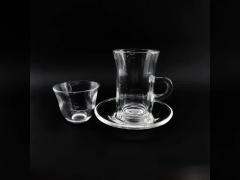 18 PCS Turkish Glass Tea Cup Saucer Clear Glass Tea Cups And Saucers Turkish Tea Cup Set