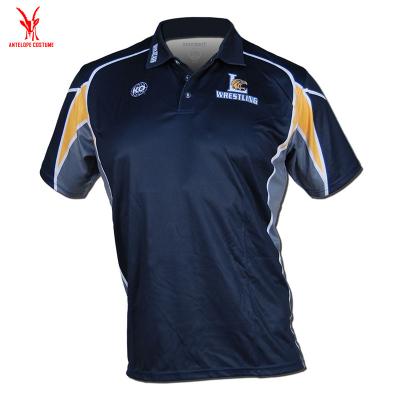 China Wholesale Anti Shrink Custom Design Sublimation Polyester Spandex Golf Polo Shirt For Men for sale