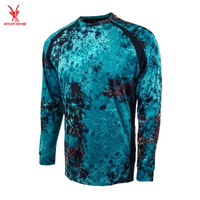 China Custom Peak Anti-Shrink Hydrophobic Waterproof Anti-Clogging Quick Dry Long Sleeve SPF Fishing T-Shirt Tank Top UV Protection for sale