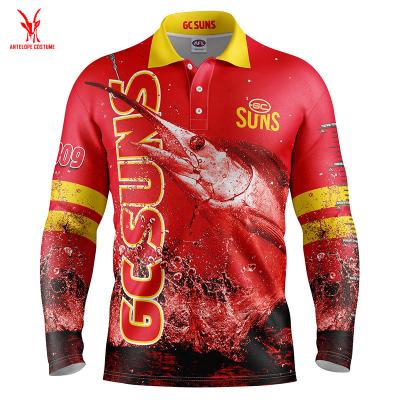 China Custom Made Sublimation Long Sleeve Sportswear Anti-Shrink UV Protection Quick Dry Shirts Long Sleeve Fishing Clothing for sale