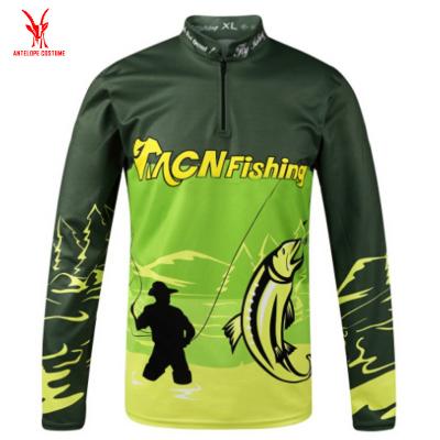 China Sublimation Antibacterial Printing Long Sleeve Fishing Tank Top, Quick Dry T-shirt Fishing Wear for sale