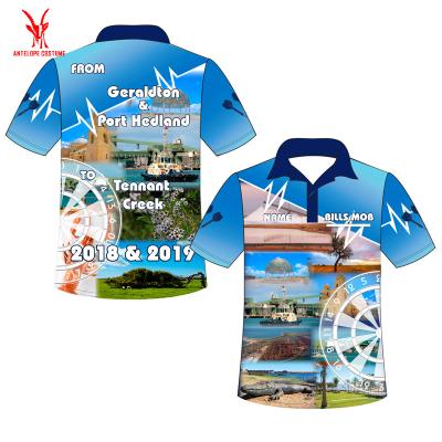 China Custom High Quality Unique Dart Anti Shrink Polo Design With Buttons Sublimation Polo Shirt Sleeve Shirt Design Latest Dart Shorts for sale