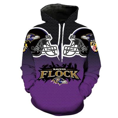 China Team Sport Wear Anti Shrink 3d Printed American Football Hoodie for sale