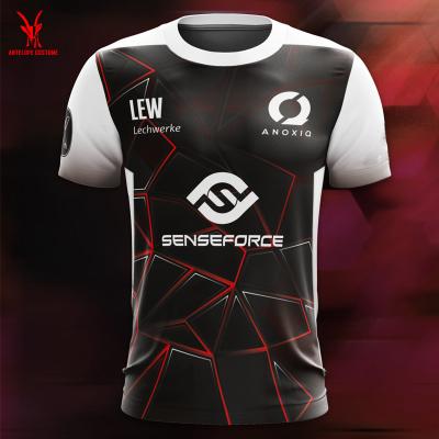 China Anti Shrinkage All Over Printed E-sports T-shirt, Sublimation Printing Game Team Jersey for sale