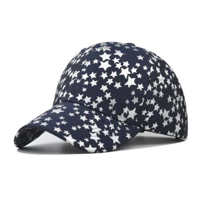 China Ms. JOINT Male Star Printed Cotton Sun Hat Pentagon Baseball Cap for sale