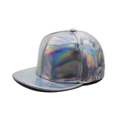 China COMMON new product universal laser sunshade hip-hop version light solid color four seasons PU waterproof baseball cap for sale