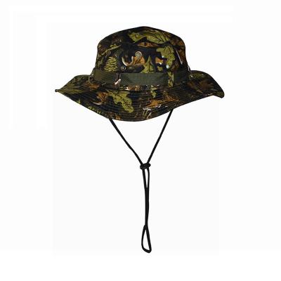 China Eaves Comfortable Large Topi Camouflage Hat Hunt Sunscreen Hiking Fisherman Fishing Outdoor Jungle Sun Hat for sale