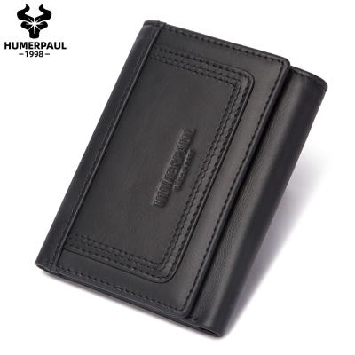 China HUMERPAUL Purse Wallet Slim Leather Money Clip Wallet Minimalist Genuine Leather Genuine Leather Men for sale