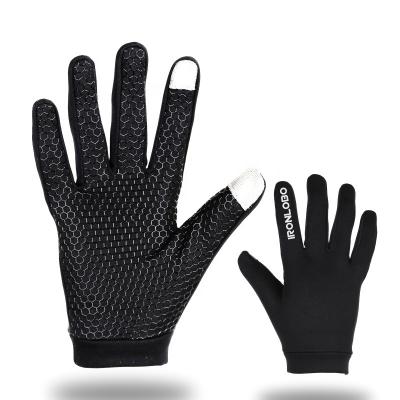 China Custom Logo Men Women Touch Screen Wrist Band Gel Running Gloves 30cm/Anti-slip Climbing Outdoor Sports Skiing Gloves for sale