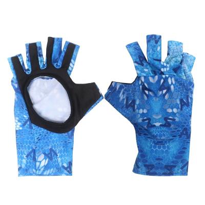 China Fishing Sports Amazon Custom Men Fingerless UV Protective Women Outdoor Sun Fishing Gloves for sale