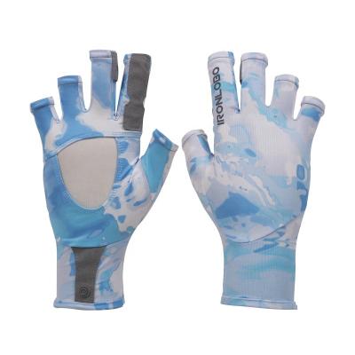 China Amazon UPF 50+ Custom Professional Fishing Sports Half Finger Women Women Sports Fishing Gloves for sale