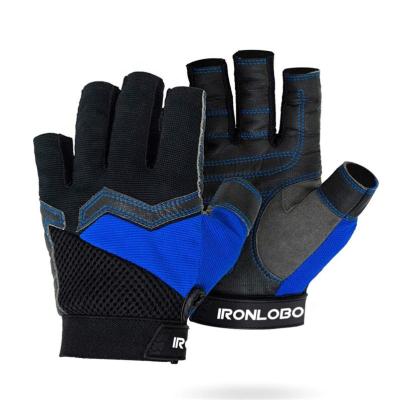 China Sailing/Fishing/Kayaking Boating Racing New Design Youth Low Wrist Strap Rope Sailing Yachting Gloves for sale