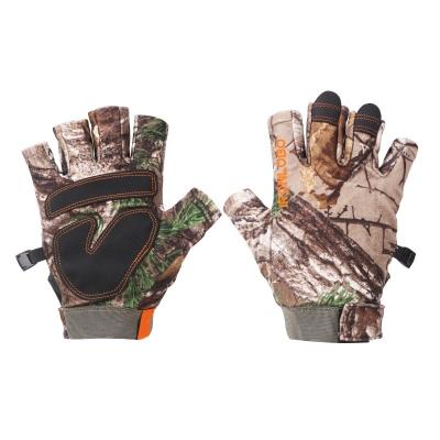 China 2021 Amazon Full Finger Camouflage Shockproof Hunting Gloves for sale