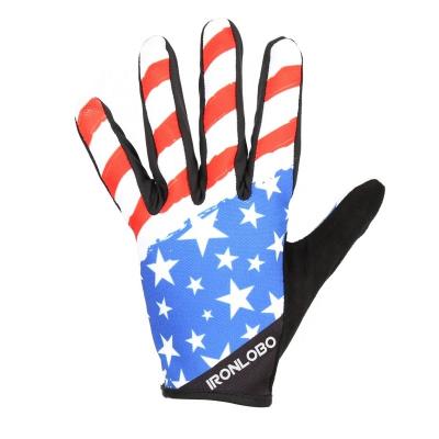 China Anti-Slip Gel Full Finger Gel Black Bicycle Gloves Advertising Accessories for sale