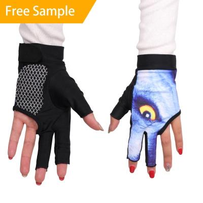 China 2019 Spandex Man Woman 3 Fingers Snooker Pool Cue Show Billiard Gloves Snooker Gloves All Size Adjustable Fix for sale