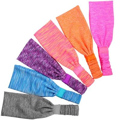 China Polyester Colors In Stock Custom Printed Headband Yoga Headband for sale