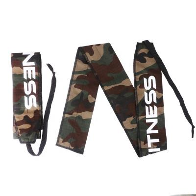 China Custom Cotton 2020 Custom Camouflage Logo Gym Fitness Weight Lifting Wrist Wraps One Size Adjustable Fits All for sale