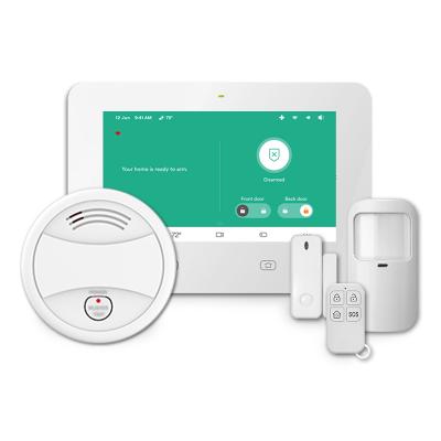 中国 New Arrival 2022 Anti-theft and smart home tuya control gsm wireless home alarm system with 99 wireless zones and 8 wired zones 販売のため