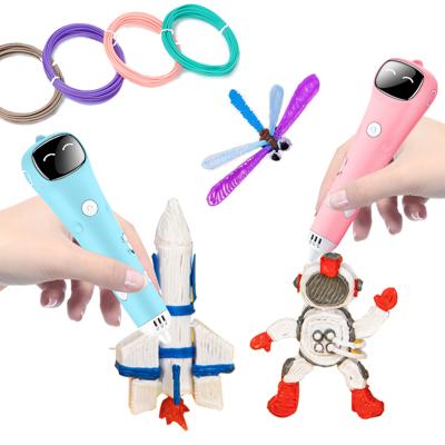 중국 2021 Hot Selling Christmas Gift Kid Toy 3d Pen USB Rechargeable Art 3d Pen Set Low Temperature 판매용