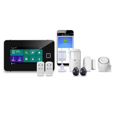 China Large Tuya WiFi GSM Burglar Home Security Alarm System Remote Gold Radio Security Home Monitor Touch Screen Supply en venta