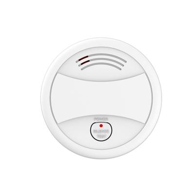 China 2.4G wifi coverage smart plastic fire alarm wireless smoke detector with app remote control GS-433W for sale