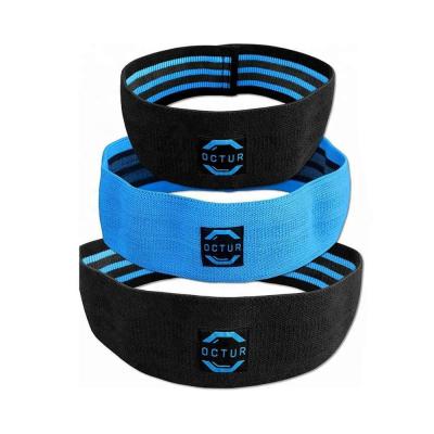 China 2021 Fitness Hip Exercise Bands Set 3 Elastic Fabric Non Slip Hip Workout Bands for sale