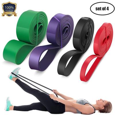 China Durable 4 pull up aid bands stretch resistance band set with bag for sale