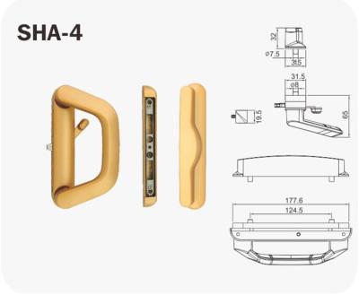 China Modern Aluminum Door Lock Accessories Sliding Window Lock for sale