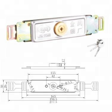 China European aluminum alloy roller shutter door lock/zinc alloy professional manufacturer for sale