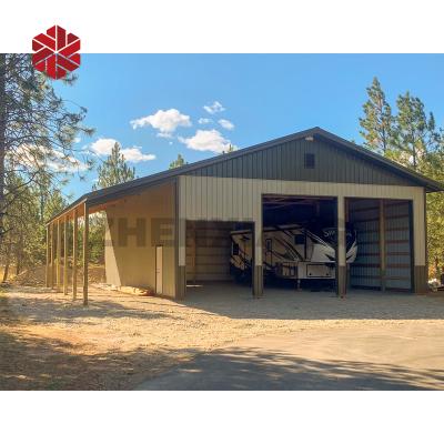 China Fast Steel Prefab Car Garage Buildings Construction Warehouse Light Parking Metal Structure Metal Warehouse Metal Structure for sale