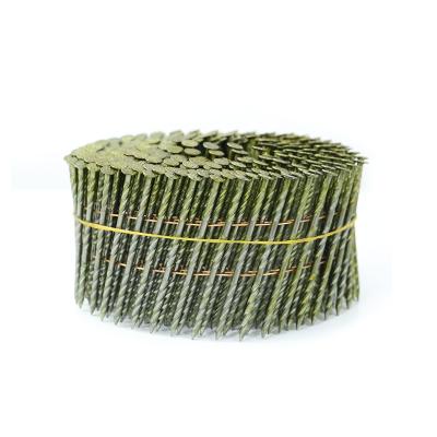 China Stainless Steel Flat Color Wire Welding Paddle Galvanized Twisted Wooden Coil Nail Price for sale