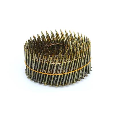 China Flat Hot Dip Galvanized Bright Spiral Coil Nails Low Carbon Steel Building Wire Pallet Nail Coil for sale