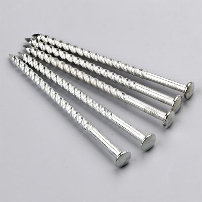 China Pan Head Wholesale Twisted Spiral Spike Nails Common Concrete Pan Head zinc coated nails for sale