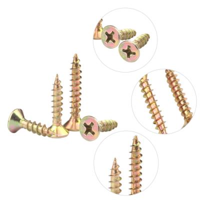 China Anti-corrosion ability hot slaes chipboard screws yellow galvanized heat treatment chipboard square head screw for sale