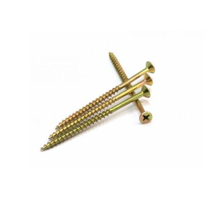 China Anti-Corrosion Multi-size Capacity Chipboard Screws Coarse Flat Head Thread Self Tapping Wood Screws Color Galvanized for sale