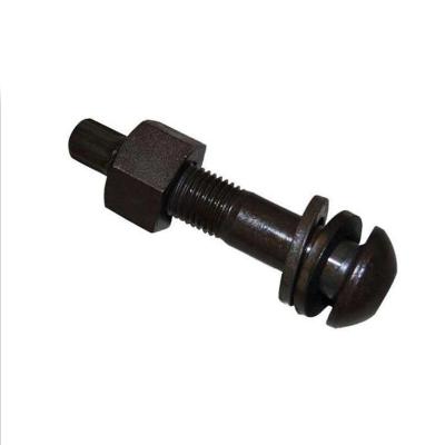 China Industry Bulk Carbon Steel Black Oxide Round Head Bolt Good Quality Flat High Torsion Resistant Shear Bolts for sale