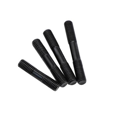 China Bulk Stainless Steel Black Oxide Double Head End Bolts Stud Steel Threaded Bolt With Two Nuts for sale