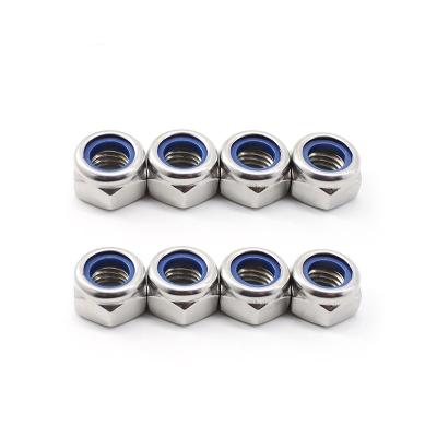 China Heavy industry hot sales carbon steel colored galvanized nylon insert lock nuts m8 m10 m12 galvanized nylon hex nut for sale