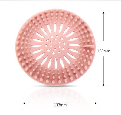 China Durable Modern Home Kitchen Bathroom Bathtub Hotel Silicone Hair Stopper Shower Drain Covers for sale