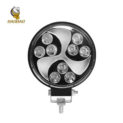 China BAOBAO Lighting-BB904 27W 3Color White+R/B Plastic Flash LED Work Light Off-Road Vehicles Super Smart External Modified Auxiliary for sale