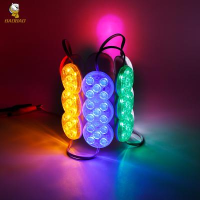 China Plastic+LED Round LED Style 12V 24V IP67 Multi Colors Module LED Lamp Perfect Lamp Car LED Truck Lamp Outdoor Advertising for sale