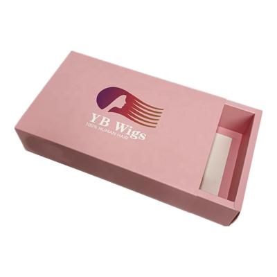 China Recyclable Luxury Gold Stamping Wig Box Package Wig Bags Hair Packaging Private Label Wig Packaging Box for sale