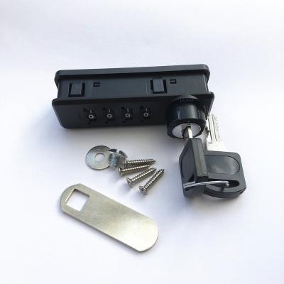 China Plastic 4 Pin Code Locker Lock Gym Password Cabinet Mechanical Lock With Master Key for sale