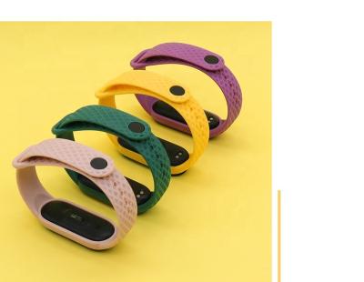 China Newly Designed Lattice Silicone Rubber Xiaomi Diamond Type Band For Xiaomi 5 4 3 Watch Strap for sale