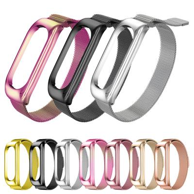 China Luxury xiaomi 6 band 5 MI Magnetic Milanese High Quality Stainless Magnetic Strap Luxury Smartband for sale