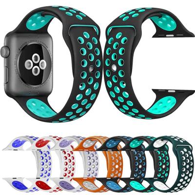 China Dropship 4 Series 6 Smooth Luxury SE 5 3 Custom Apple Watch Bands Silicone Link Dye Watch Bands For iWatch for sale