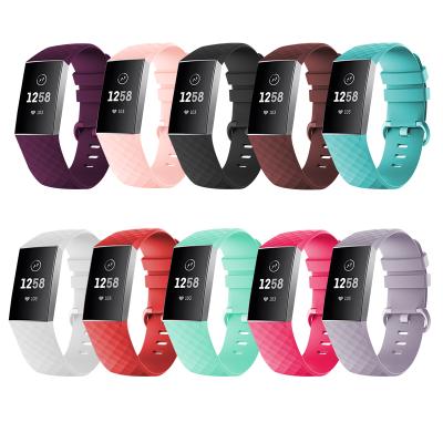 China Factory Direct Sale Fitbit Charge 3 Silicone Band Rubber Strap Strap For Fitbit Charger Straps for sale