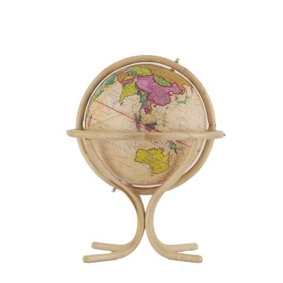 China Antique paper globe with wooden base, desk accessories, unique paper world globes for sale