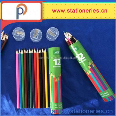 China High Quality Long Size 12 Pcs Wooden Color Pencil Set 301008 for sale