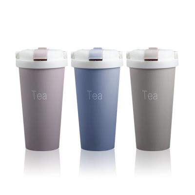 China Sustainable Wholesale Stainless Steel Water Bottle W/straw & Wide Mouth Lids Keeps Liquids With Straw Fashion Coffee Mug for sale